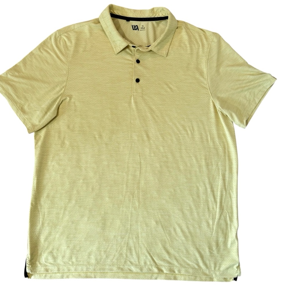 VRST Pivot Men's Golf Polo Golden Yellow Size-X-Large Breathable‎ Mesh Fabric